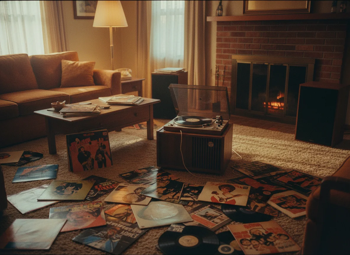 80s vinyl record collection showing diverse genres