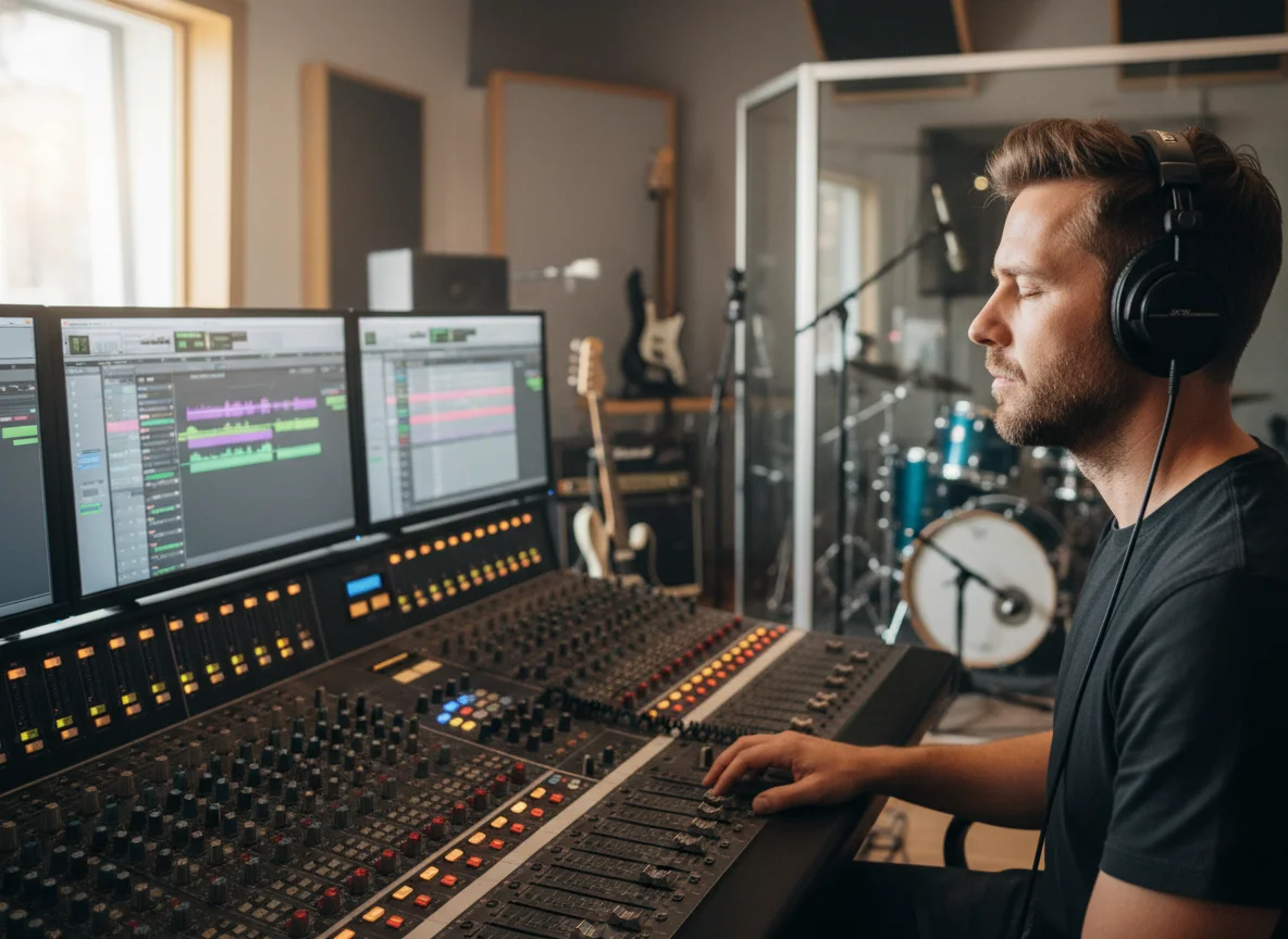 Producer testing an original vocal idea